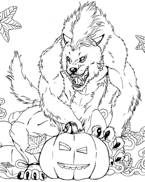 Scary Halloween Coloring Pages Sketch Coloring Page