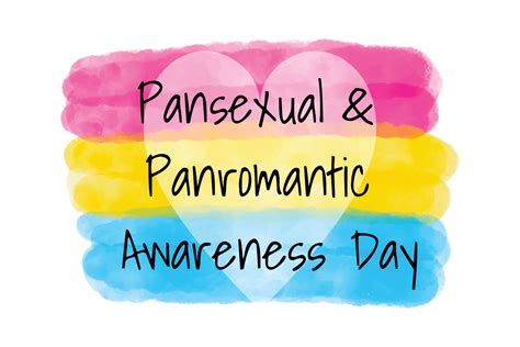 Pansexual Panromantic Awareness Day Horizontal Vector Banner Design With Watercolor Textured