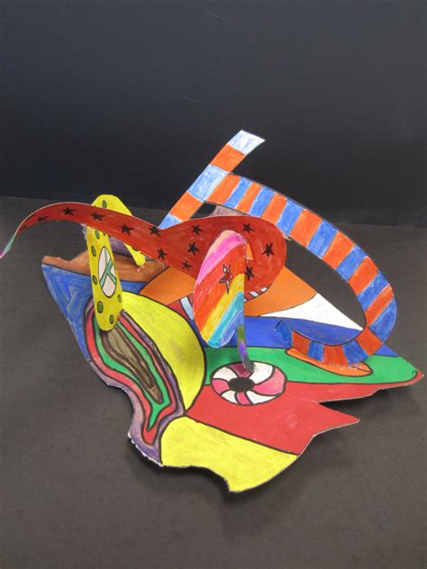 Frank Stella Inspired Cardboard Sculpture Cardboard Paint Patterns