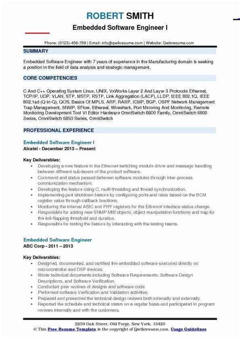 Lists a minimum of three years of experience working as a front end developer includes an educational qualifications in web design, computer science or a related field Embedded Engineer Resume 2 Year Experience - BEST RESUME EXAMPLES