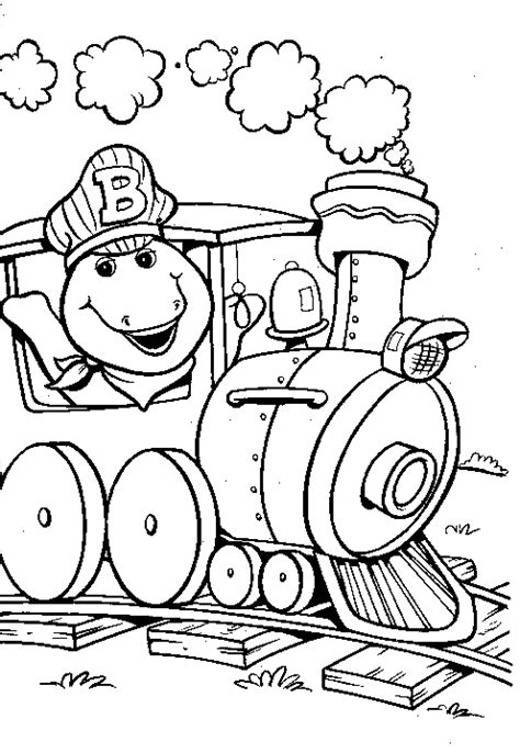 These train coloring pages to print will surely make things easier for both of you. Barney Coloring Pages