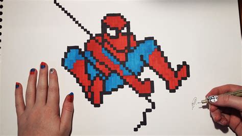 How To Draw Spiderman Easy Drawing Pixel Art