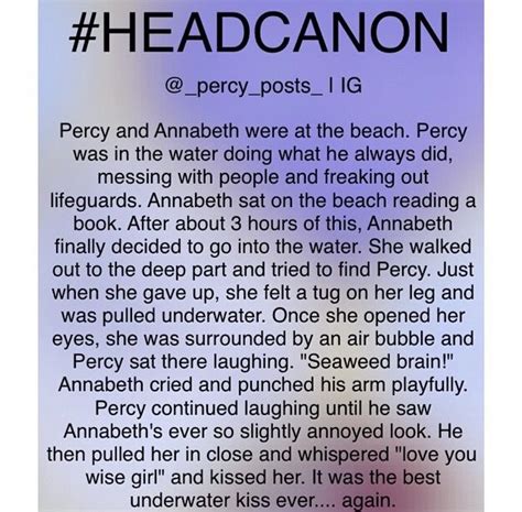 It Was The Best Underwater Kiss Ever Again Percabeth At The Beach Percy Jackson Head Canon