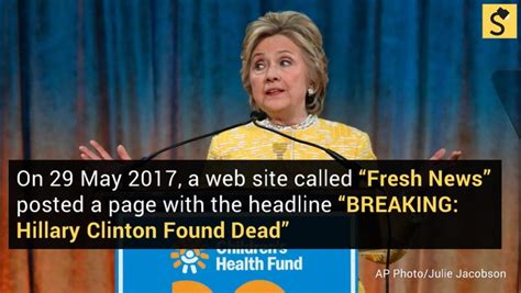 Fact Check Hillary Clinton Found Dead