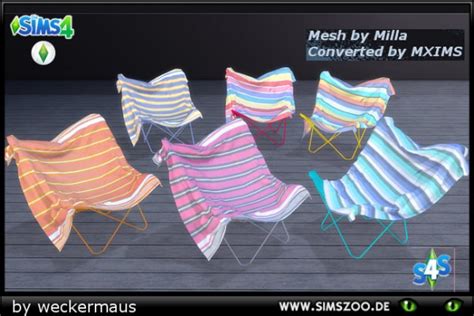 Blackys Sims 4 Zoo Pool Chairs By Weckermaus • Sims 4 Downloads