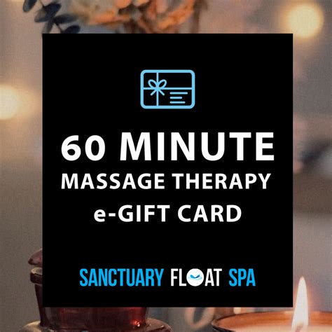 60 minute massage e t card sanctuary float spa