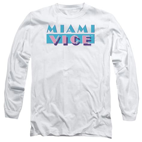 This Miami Vice Logo Mens Long Sleeve T Shirt Has The Classic Miami