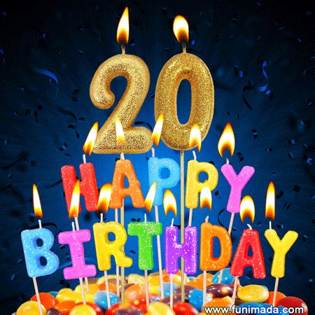 May you step into the morning of joy even as you mark a new age today. Happy 20th Birthday Animated GIFs - Download on Funimada.com