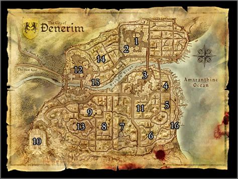 World Atlas Maps Map 2 Denerim Dragon Age Origins Game Guide