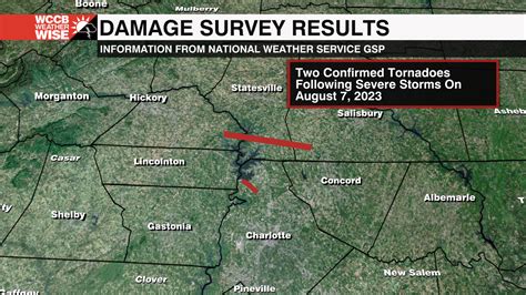 Nws Confirms Two Tornadoes From Mondays Storms Wccb Charlottes Cw