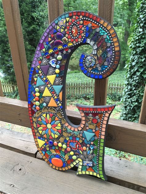 Custom Mosaic Letters By Tina Wise Crackin Mosaics Mandalas