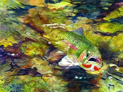 Fly Fishing Watercolor Print Of A Cutthroat Trout