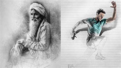 Sketch Photoshop Effect Tutorial Photo To Sketches With Only A Few