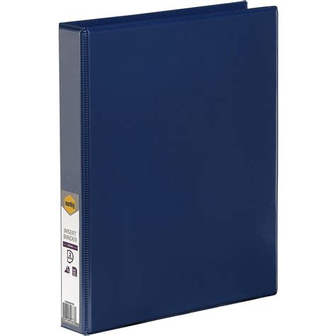 Binders And Folders Marbig Clearview Insert Binder A4 2d Ring 25mm Blue