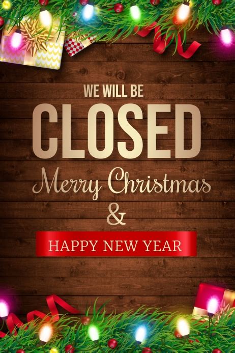 Copy Of Closed On Christmas Postermywall