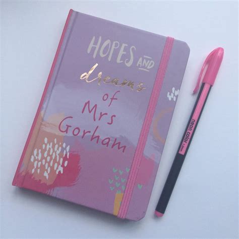 Personalised Hope And Dream Notebook By Debono And Bennett