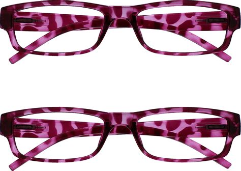 The Reading Glasses Company Pink Tortoiseshell Lightweight Comfortable Readers Value 2 Pack Mens