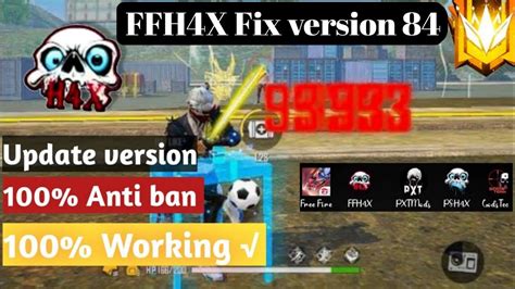 Ffh4x V84 Fix And Update Version100 Working Free Fire Ob37 Hack