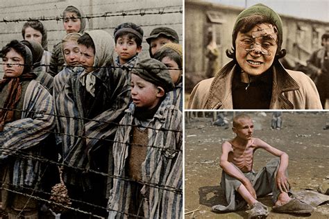 chilling colourised pics capture auschwitz horrors that revealed true evil of hitler s regime