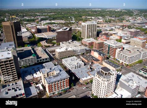 Aerial View Of Downtown Boise Idaho Stock Photo Alamy