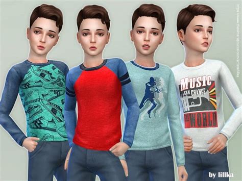 The Sims Resource Graphic Tee For Boys By Lillka • Sims 4 Downloads