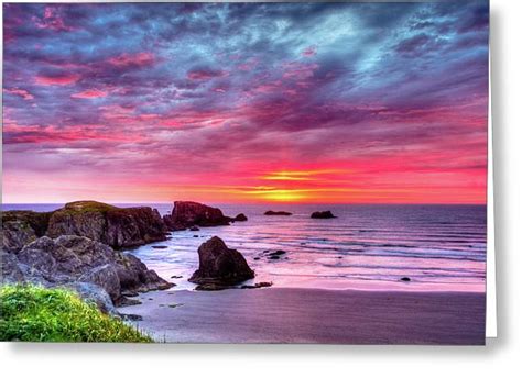 Pink Sunset Bandon Oregon Photograph By Connie Cooper Edwards