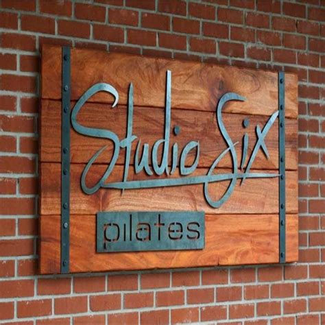 Wood And Metal Signs Wooden Signboard Any Size Stud Mounted Etsy In