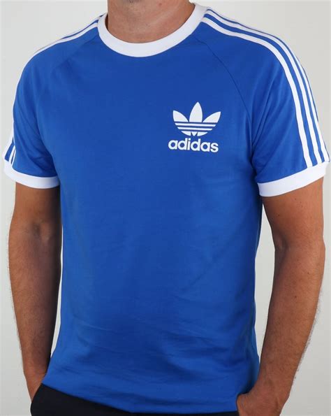 Adidas T Shirt Blue California 3 Stripesoriginalsmens Tee Royal