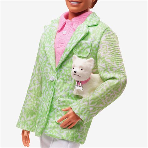 “sugars Daddy” Ken Doll In Pastel Suit With Dog Barbie The Movie