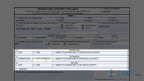 How To Fill Out A Leave Form Army Printable Form Templates And Letter