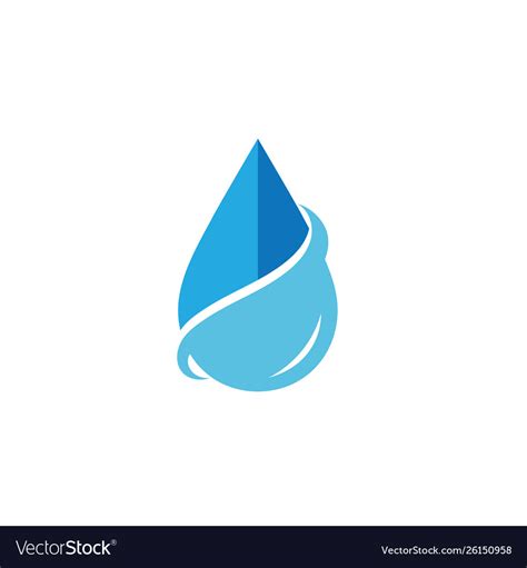 Water Drop Logo Template Royalty Free Vector Image