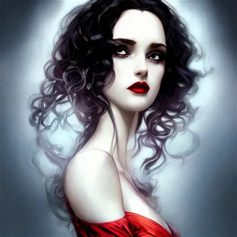 Winona Ryder Curly Hair Red Ballgown Vampire Bride Dracula Arthubai