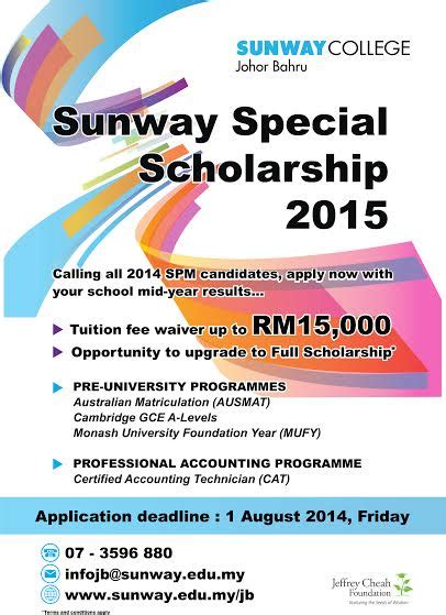 1 mandatory fees for storrs students. Sunway Special Scholarship 2015. Tuition fee waiver up to ...
