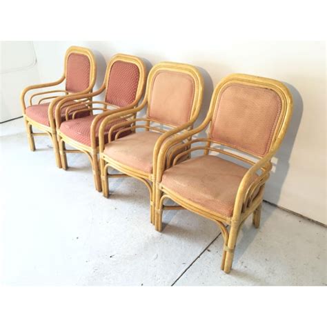Finch elmhurst crossback chairs, set of 2, cushioned seat, french country farmhouse distressed solid wood kitchen dining furniture, cream linen. 1970s French Country Albert Martin Bentwood Dining Chairs ...