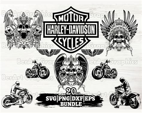Harley Davidson Svg Bundle Motorbike Skull Svg Harley Cricut Etsy