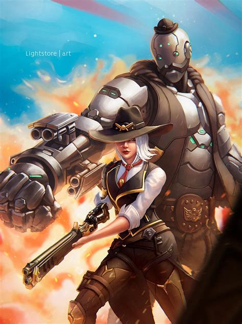 Ashe And Bob Owerwatch Lightstore On Artstation At