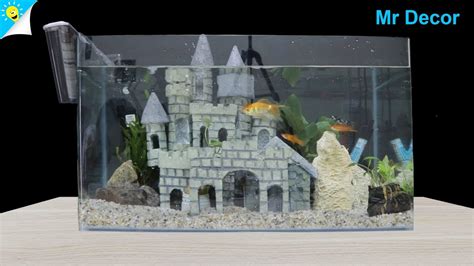 Diy Aquarium Castle Aquarium Decoration Ideas How To Make Fish Tank