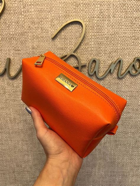 Necessaire Manu M Laranja Personalizada Lu Zanon Bolsas E