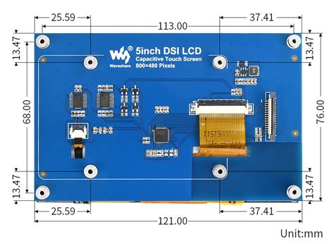 5inch Capacitive Touch Display Für Raspberry Pi Dsi Interface 800×480