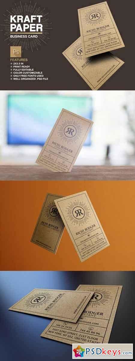 100 pcs kraft paper gift tags handmade paper hang cards price label diy crafts. Kraft Paper Business Card 512009 » Free Download Photoshop ...