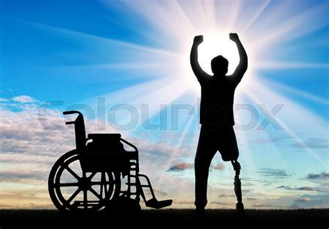 People With Disabilities The Concept Happy Disabled Man With A