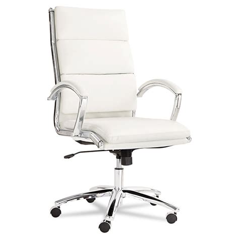 Napoli White Modern High Back Office Chair Eurway Flower Love