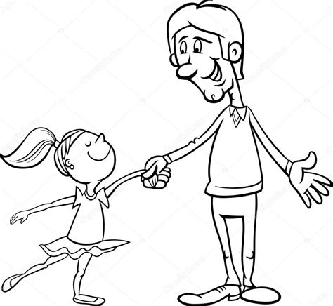 Father And Daughter Coloring Page Stock Vector By ©izakowski 56378669