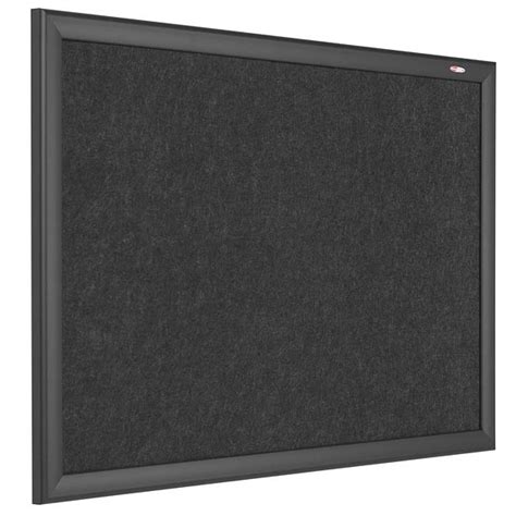 Eco Friendly Black Felt Notice Board Matching Black Wood Effect Frame