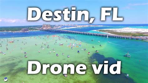 A Day At The Beach And Crab Island In Destin Florida Aerial Drone