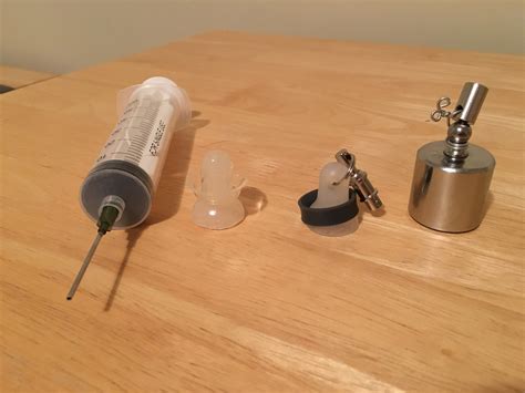 My Diy Foreskin Restoration Kit Tugger And Inflation Devices Made From Silicone Filled Bottle