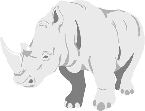 Dibujo Para Colorear De Un Rinoceronte