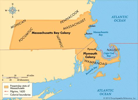 Massachusetts Bay Colony Map 1630 Massachusetts Bay Colony Plymouth