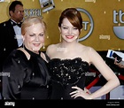 US actress Emma Stone and her mother Krista Stone attend the 18th ...
