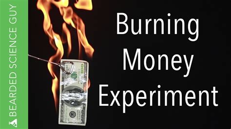 Burning Money Experiment Chemistry Youtube